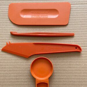 -NEW Retro Tupperware cheese cutter measure spoon orange peeler spreader spatula